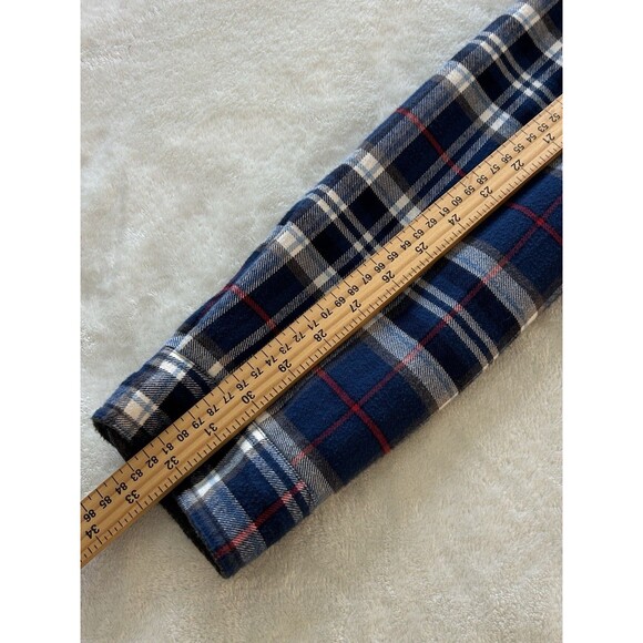 LL Bean Men Shirt Large Tall Sherpa Lined Flannel Traditional Fit Jacket Shacket - Picture 11 of 12